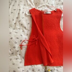 NEW without tags People Lizzie Rib Side Tie Sleeveless Sweater